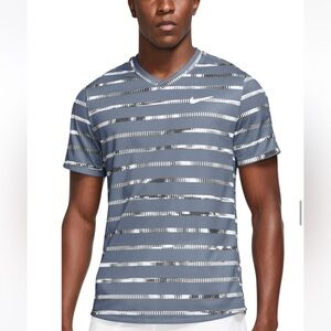 Nike Men’s Court Dri-Fit Victory Stripe Shirt